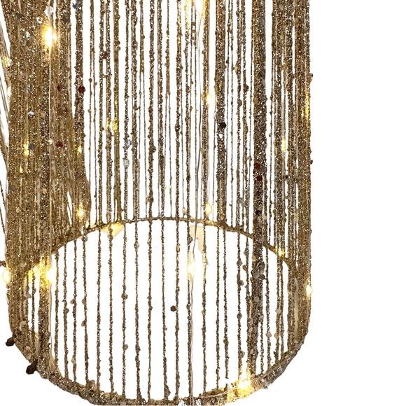 🎄 3x Holiday Home 24”-32” Christmas Trees Cone LED Gold - Picture 7 of 11